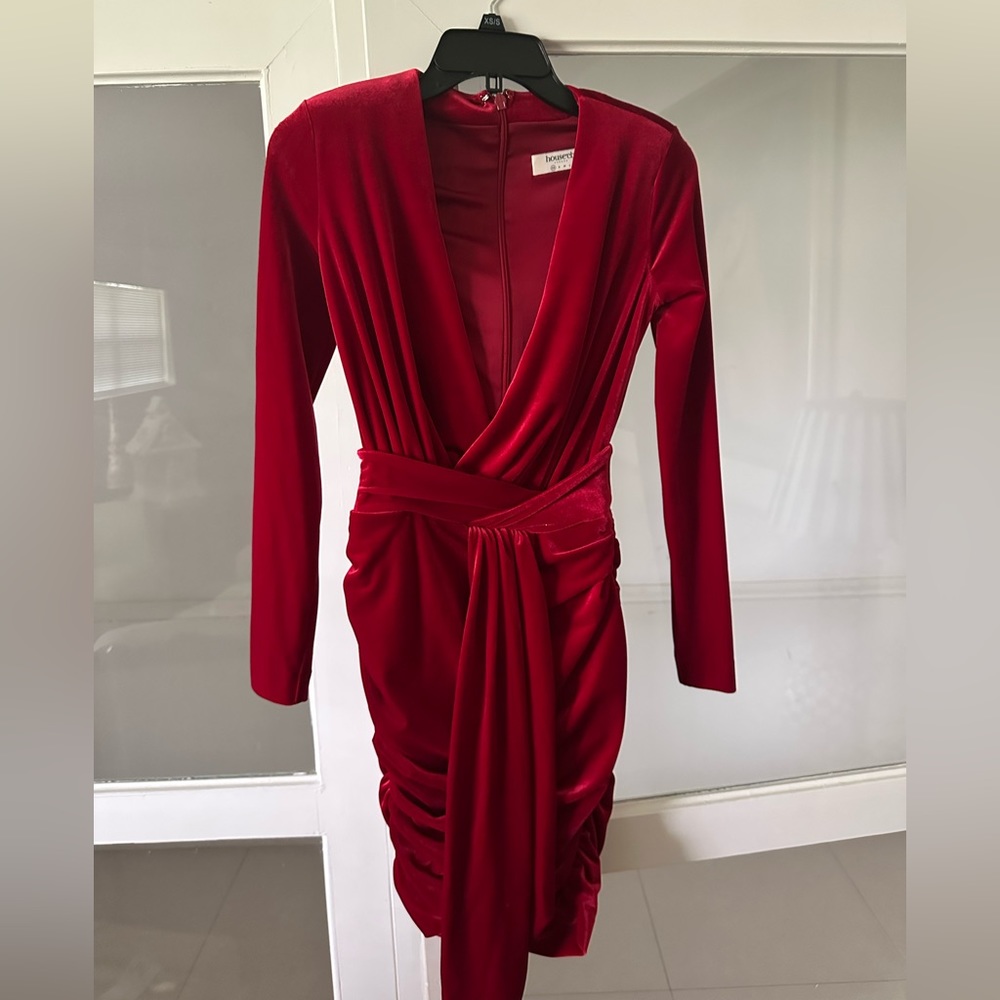 House of CB red Velvet dress